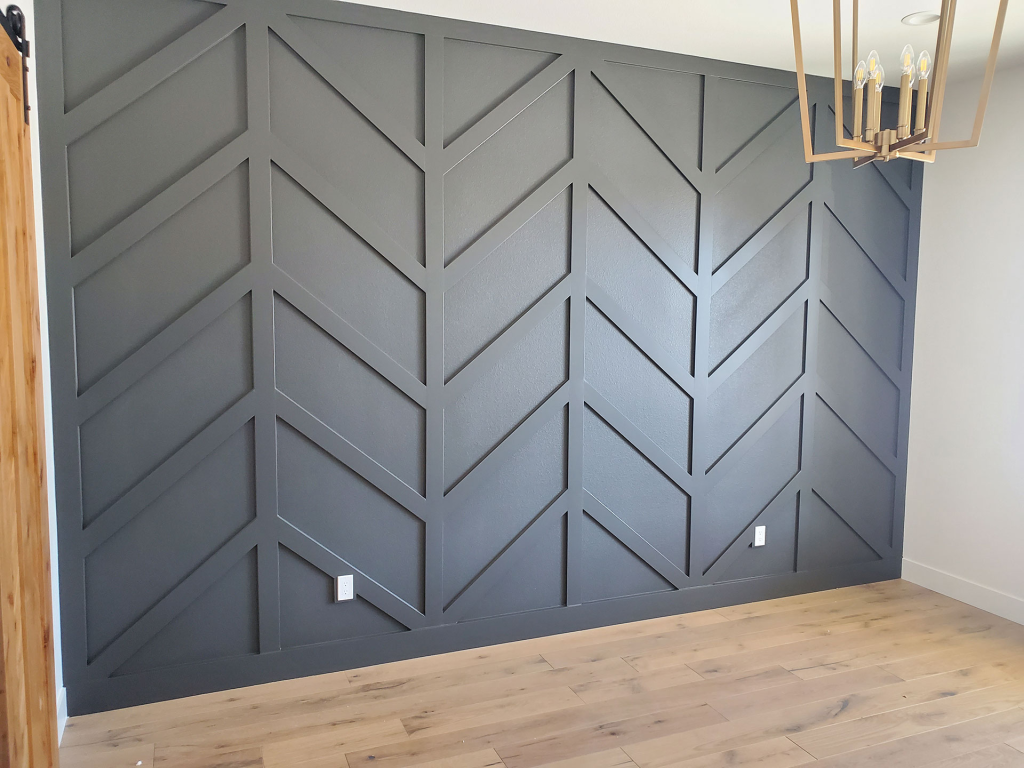 Accent Wall & Applied Moldings & Shiplap